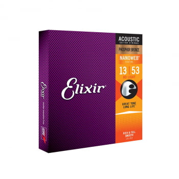 Cordas para Violão Aço Elixir Phosphor Bronze Nanoweb 13/53 - 16182